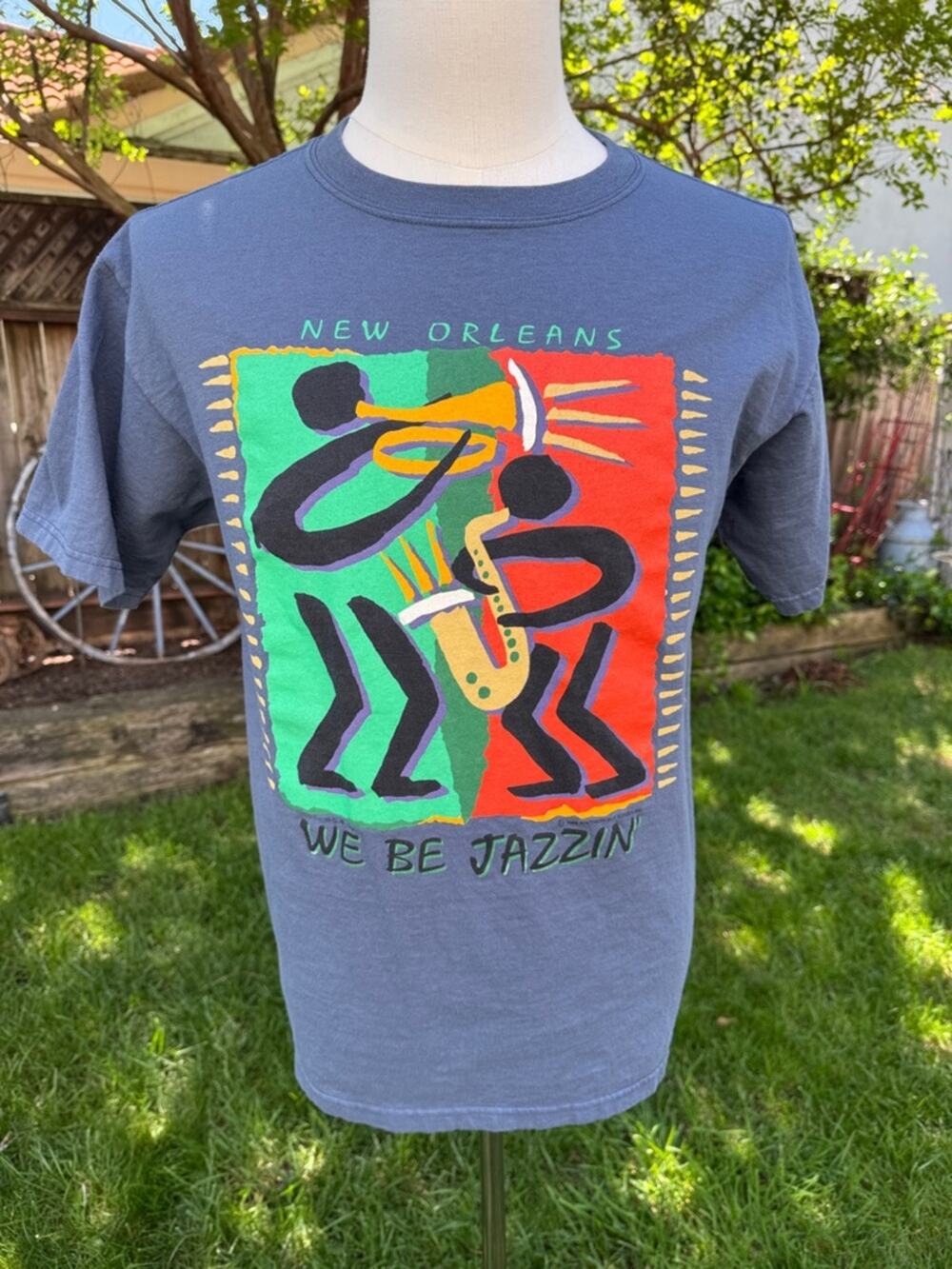 Vtg 1993 New Orleans We Be Jazzin' Festival Tourist Souvenir Shirt USA M *Flaw*